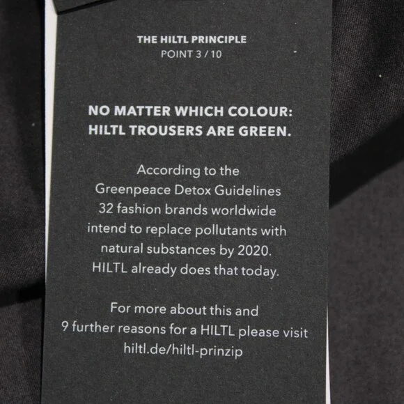 Hiltl NWT Chinos / Casual Pants Size 35 US Dayne In Solid Gray Cotton Blend